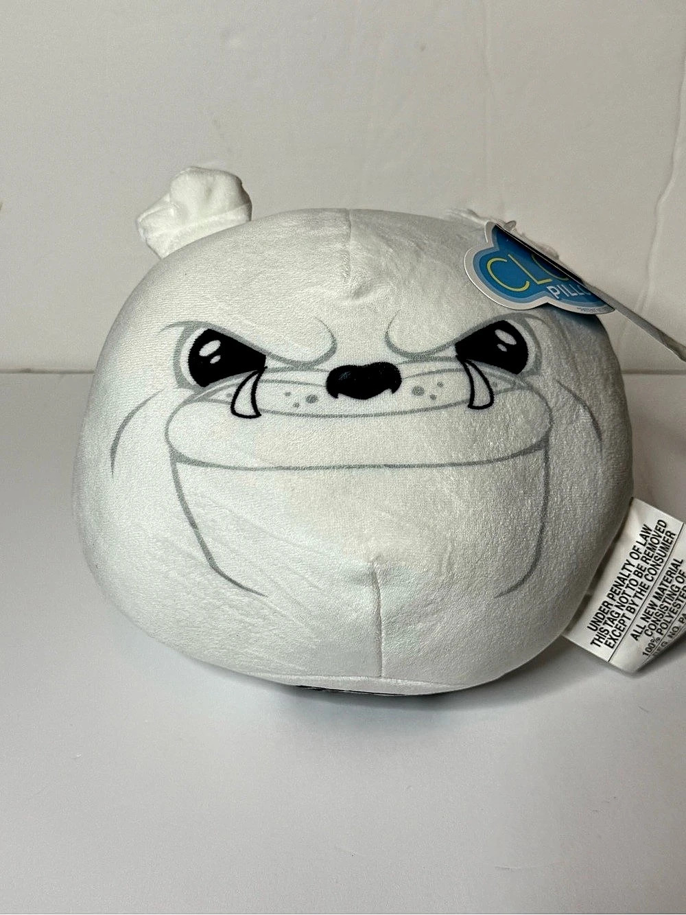 NCAA Georgia Bulldog Mascot Head 8”Round Ultra Soft Cloud Pillow NWT